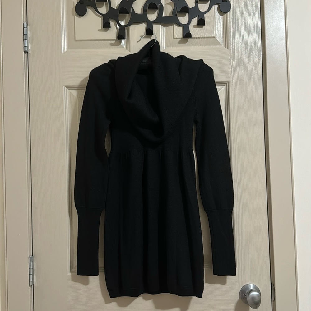 Aritzia cowl neck knitted dress mini
